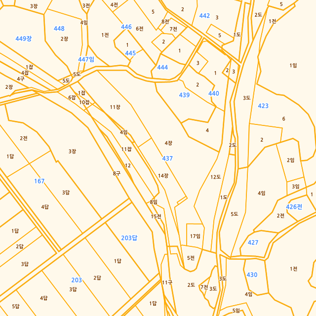 경기도 양주시 남면 한산리 437-4 지적도