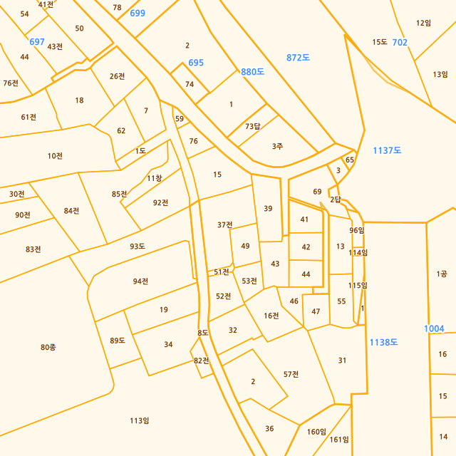전라남도 여수시 돌산읍 우두리 696-37 지적도