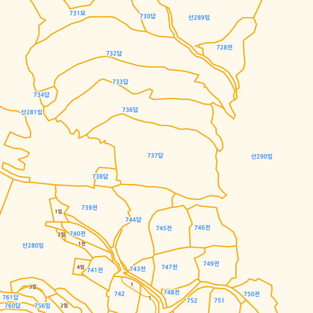 대구광역시 달성군 가창면 우록리 737 지적도