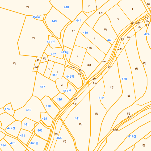 울산광역시 울주군 삼동면 금곡리 442-1 지적도