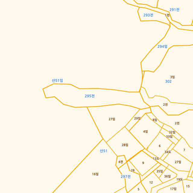 경기도 남양주시 수동면 외방리 295 지적도