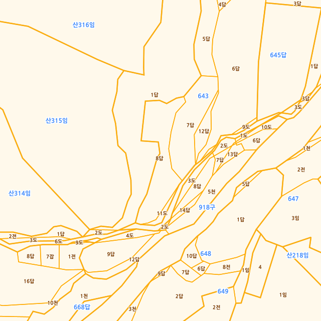 경기도 하남시 상산곡동 643-8 지적도