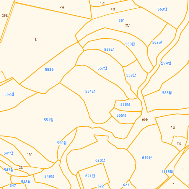 경기도 화성시 팔탄면 기천리 554 지적도