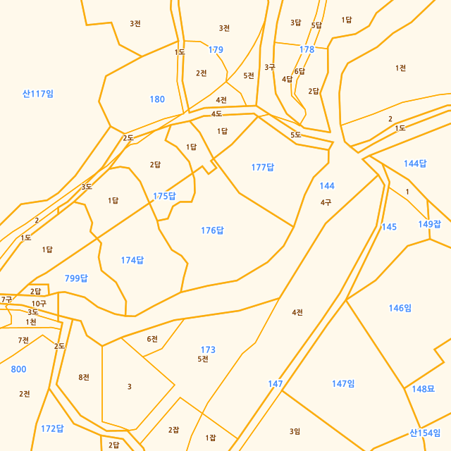 경기도 연천군 청산면 장탄리 176 지적도
