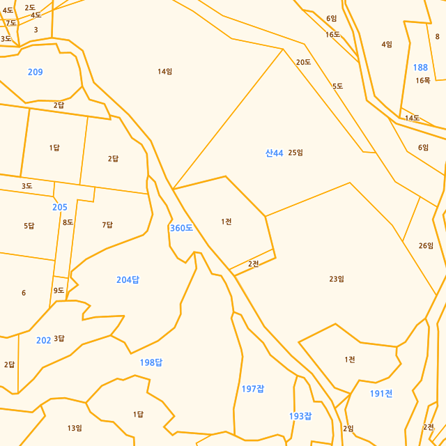충청북도 청주시 청원구 내수읍 초정리 204-1 지적도