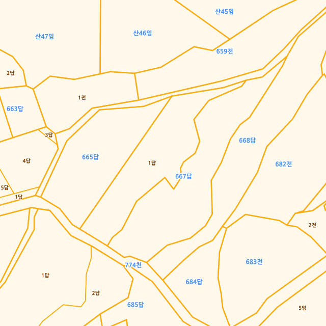 충청북도 충주시 앙성면 중전리 665-1 지적도