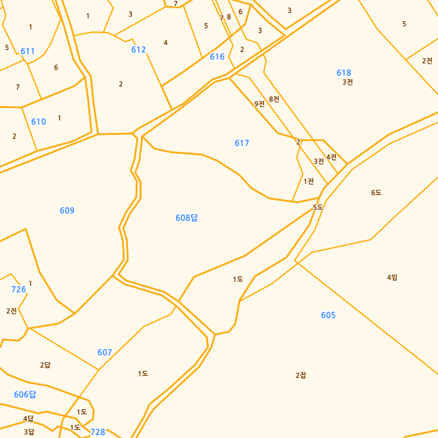 충청북도 충주시 앙성면 능암리 608 지적도