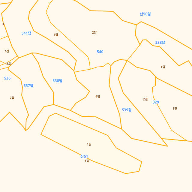 충청북도 충주시 소태면 주치리 540-4 지적도