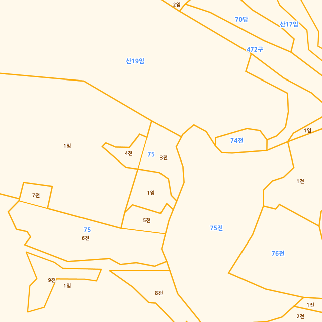 충청북도 옥천군 안내면 서대리 75-3 지적도