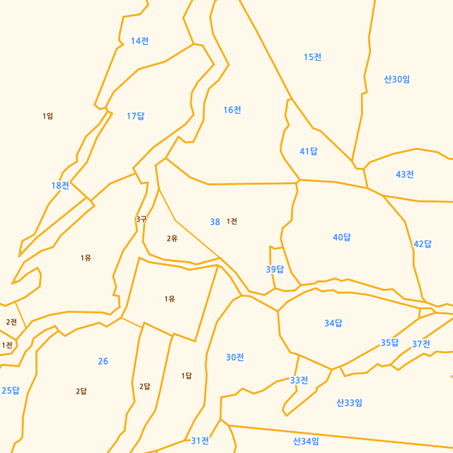 충청북도 옥천군 군북면 지오리 38-1 지적도