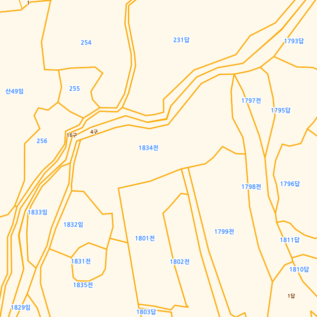 충청북도 음성군 음성읍 용산리 1834 지적도