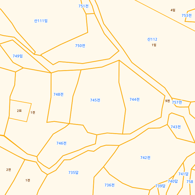 충청북도 음성군 소이면 충도리 745 지적도