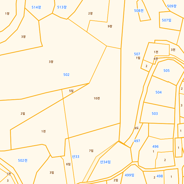 충청북도 음성군 대소면 대풍리 산33-7 지적도