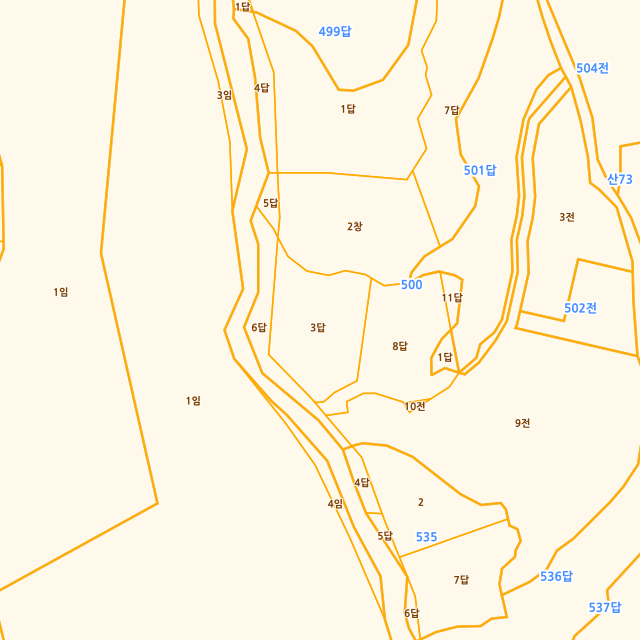 충청북도 음성군 감곡면 영산리 500-3 지적도