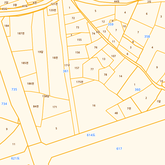 충청남도 아산시 모종동 361-175 지적도