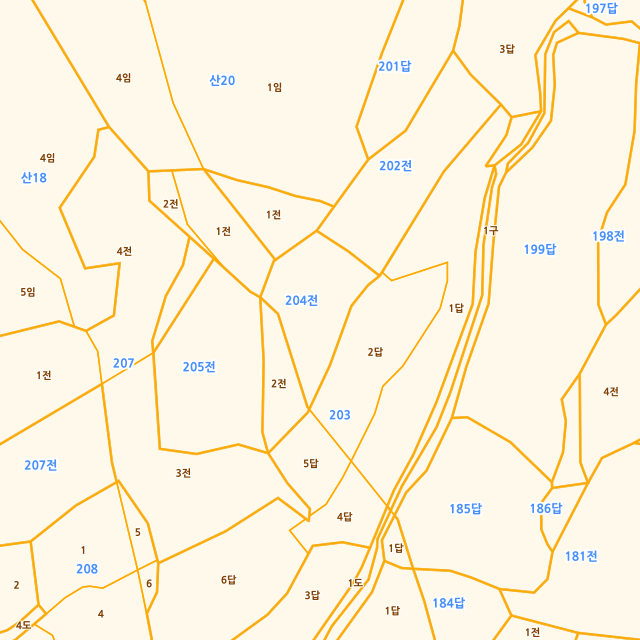 충청남도 아산시 영인면 아산리 204 지적도
