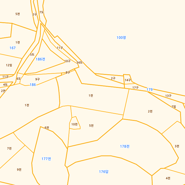 충청남도 아산시 영인면 창용리 178-1 지적도