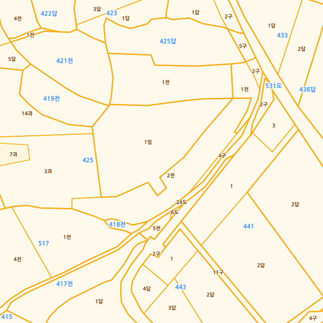 충청남도 아산시 영인면 신화리 425-2 지적도