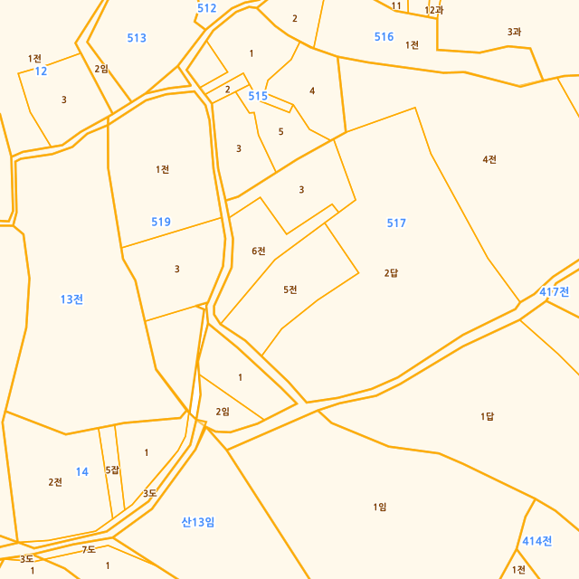 충청남도 아산시 영인면 신화리 517-5 지적도