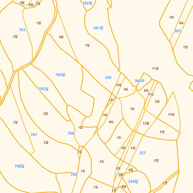 충청남도 서산시 지곡면 화천리 358 지적도
