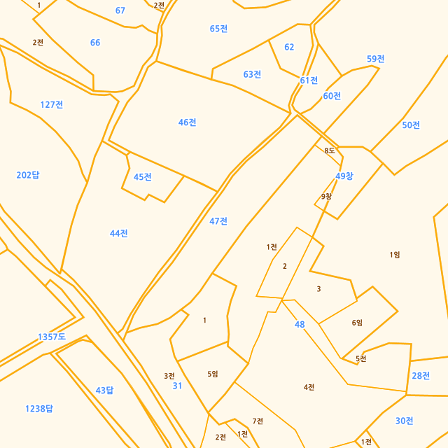 충청남도 서산시 지곡면 대요리 47 지적도