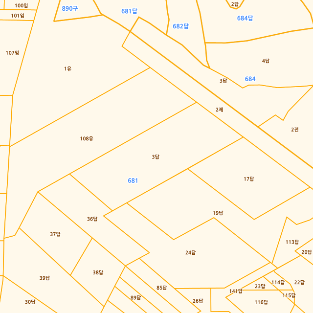 충청남도 서산시 지곡면 환성리 681-3 지적도