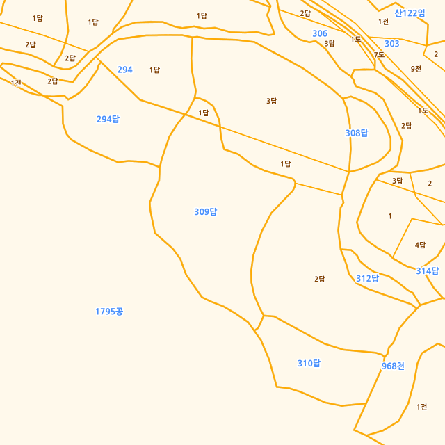 충청남도 서산시 지곡면 무장리 309 지적도