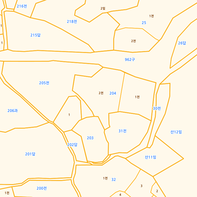 충청남도 금산군 군북면 상곡리 204-2 지적도