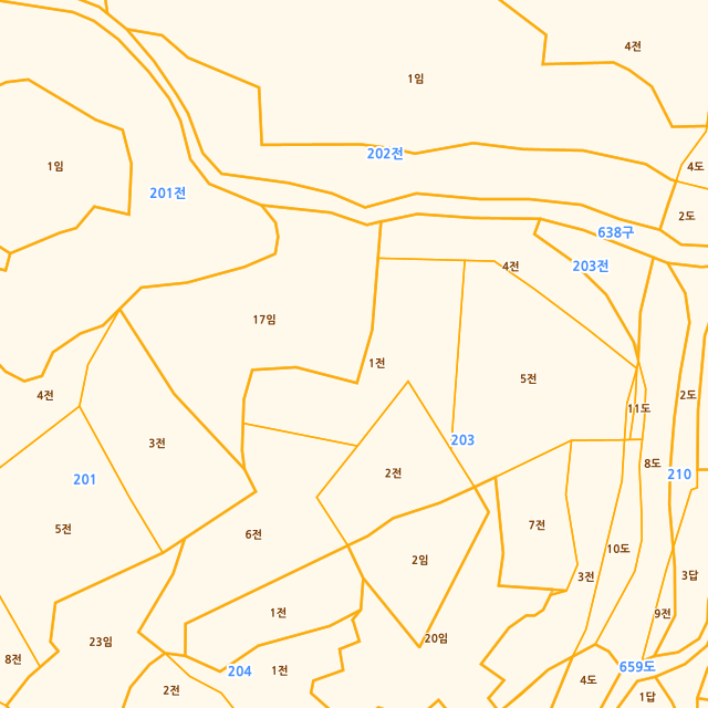 충청남도 금산군 추부면 용지리 203-1 지적도
