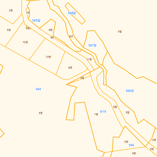 충청남도 금산군 추부면 추정리 산19-4 지적도