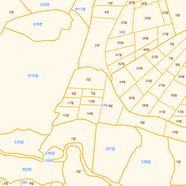 전라남도 여수시 소라면 관기리 339-7 지적도