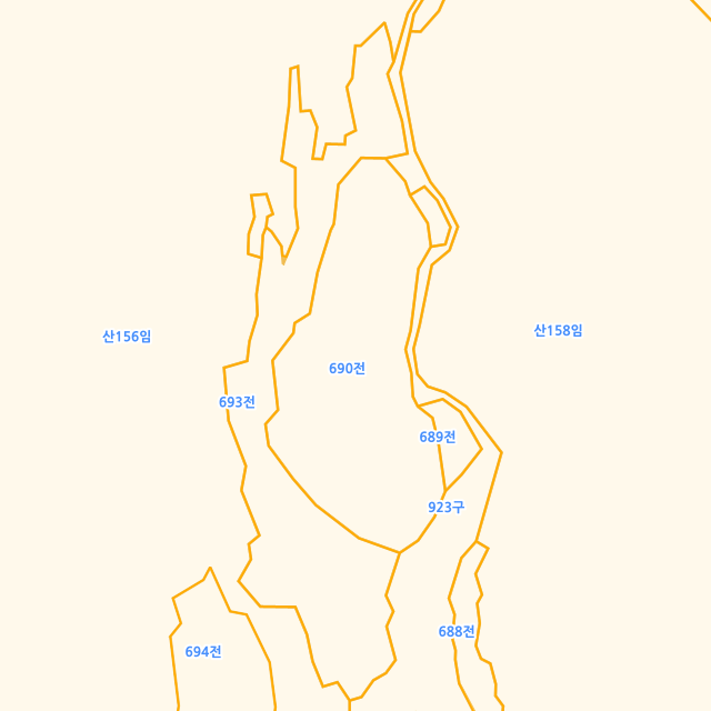 경상북도 포항시 북구 죽장면 월평리 690 지적도