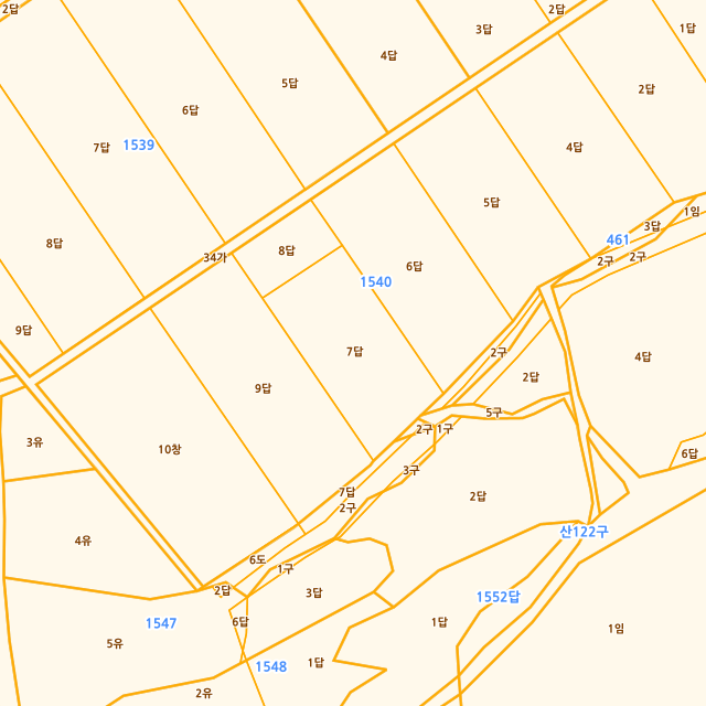 경상북도 경주시 율동 1540-7 지적도