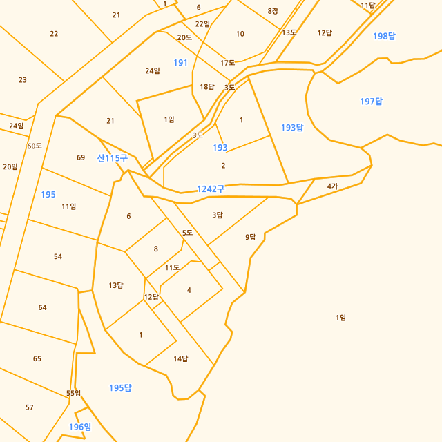 경상북도 경주시 현곡면 금장리 194-3 지적도