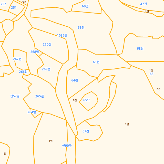 경상북도 김천시 남면 초곡리 64 지적도