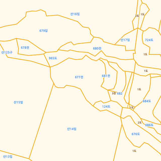 경상북도 구미시 장천면 명곡리 677 지적도