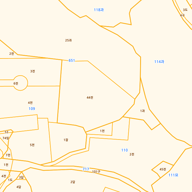 경상북도 영주시 풍기읍 백리 651-44 지적도