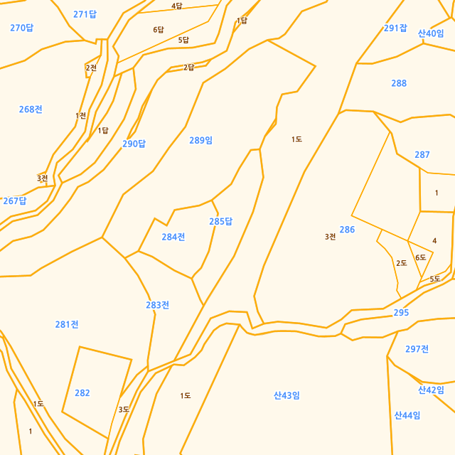 경상북도 문경시 동로면 석항리 285 지적도