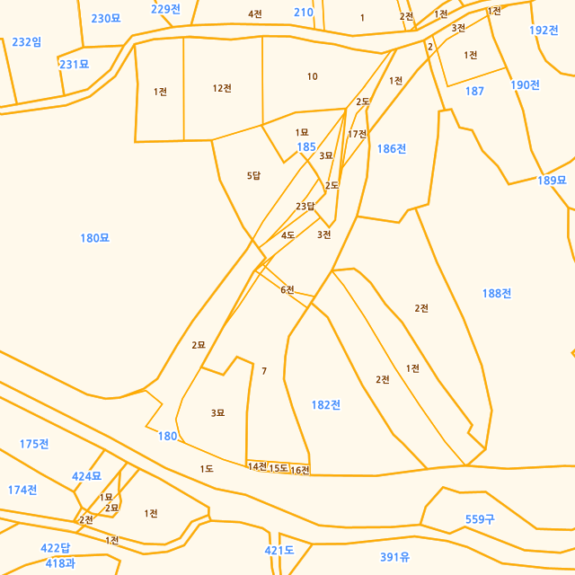 경상북도 경산시 압량읍 당음리 181-6 지적도