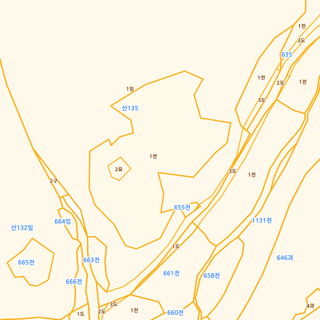 경상북도 청송군 주왕산면 부일리 665-1 지적도