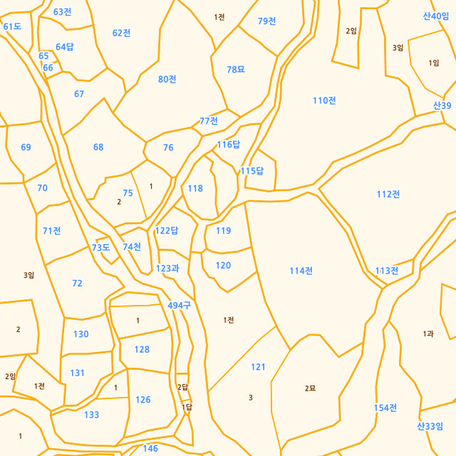 경상북도 청도군 이서면 팔조리 119 지적도