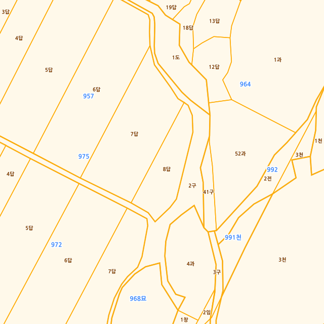 경상북도 봉화군 물야면 북지리 957-8 지적도