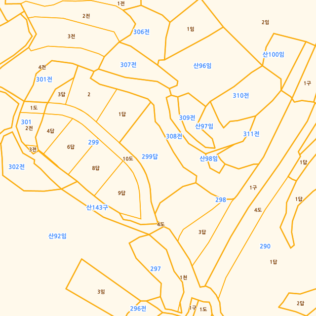 경상남도 진주시 금산면 송백리 298-4 지적도
