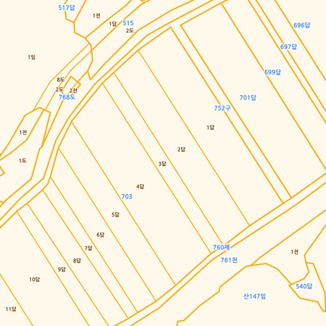 경상남도 진주시 미천면 상미리 703-3 지적도