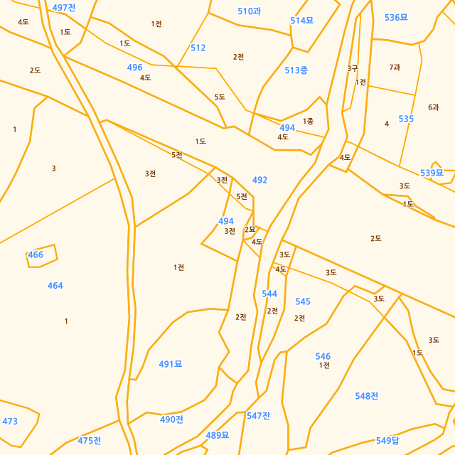 경상남도 통영시 무전동 494-3 지적도