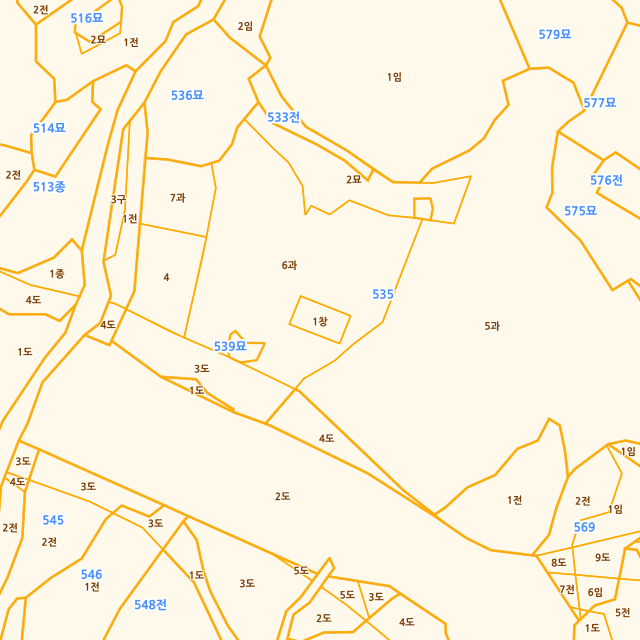 경상남도 통영시 무전동 535-1 지적도