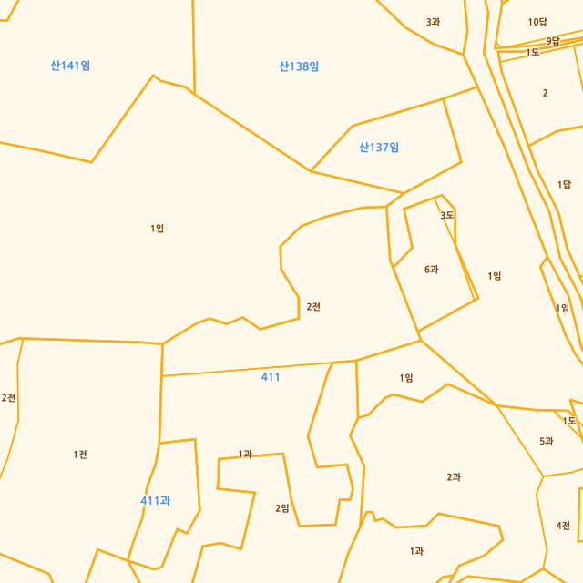 경상남도 통영시 평림동 411-2 지적도