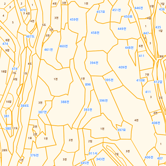 경상남도 통영시 산양읍 삼덕리 391-1 지적도
