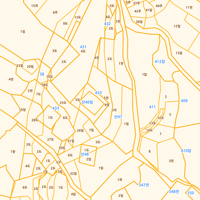 경상남도 통영시 용남면 동달리 433-5 지적도