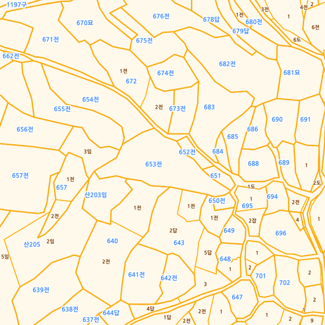경상남도 통영시 용남면 원평리 653 지적도